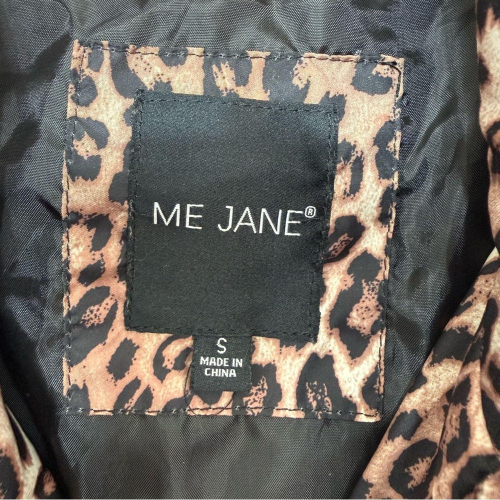 Me Jane Leopard Print Puffer Jacket Women’s Small Excellent - Picture 6 of 11